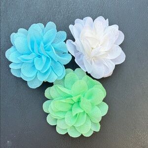Set of Three Floral Hair Clips